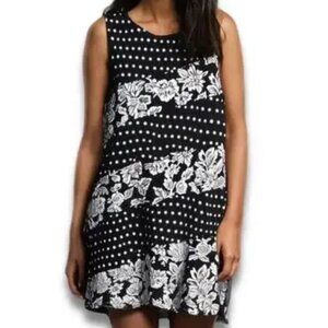 Anthropologie Maeve Dress Size Large Black White